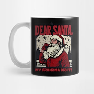 Dear Santa…My () Did It: Vintage Santa Art Design Mug